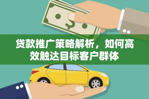 仁布贷款推广策略解析，如何高效触达目标客户群体