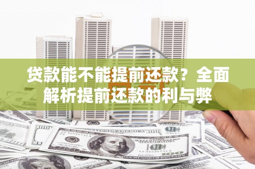 仁布贷款能不能提前还款？全面解析提前还款的利与弊