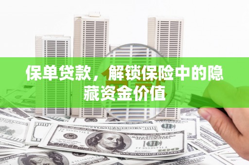 仁布保单贷款，解锁保险中的隐藏资金价值