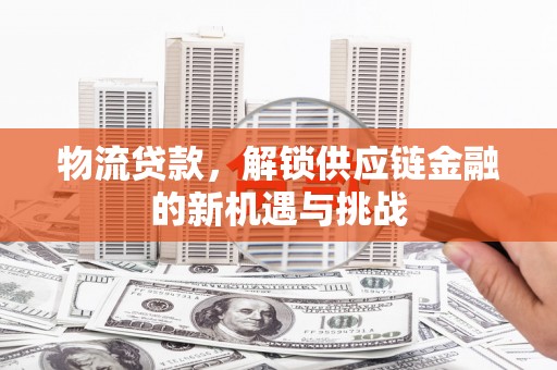 仁布物流贷款，解锁供应链金融的新机遇与挑战